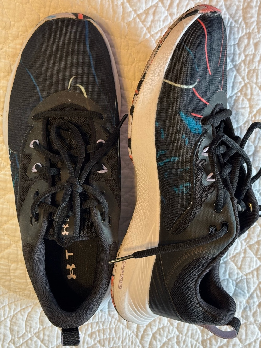 Under Armour Black Sneakers with Multicolor Accents